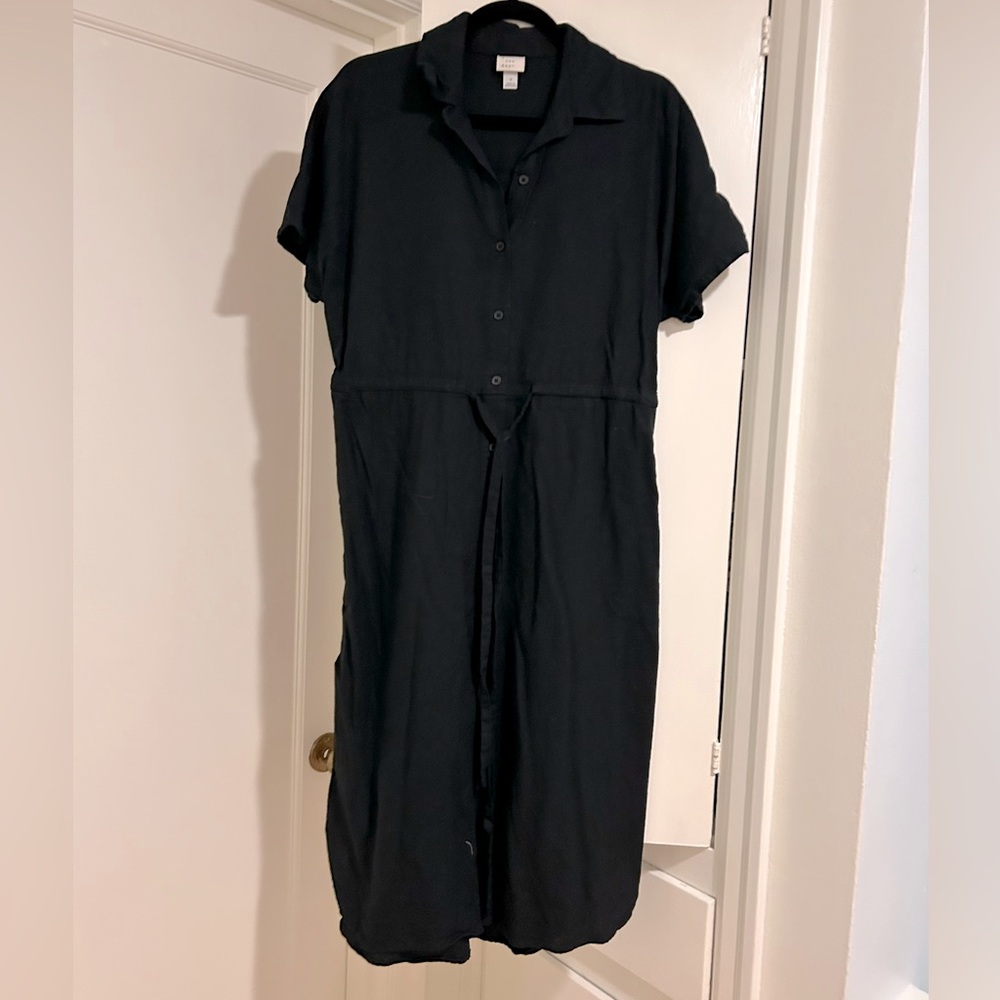 Worn twice A New Day tie linen blend dress